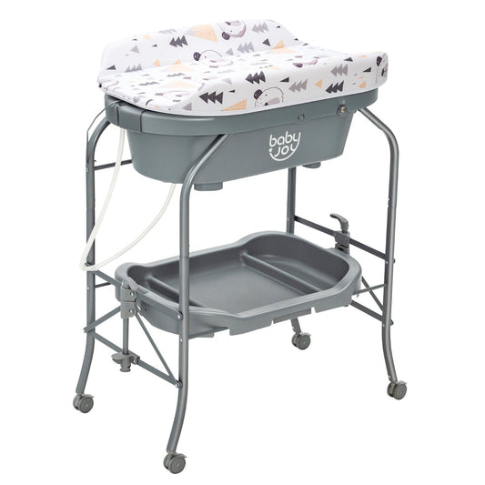 2-in-1 Foldable Baby Changing Table & Bathtub Station for ages 0 – 12 Months