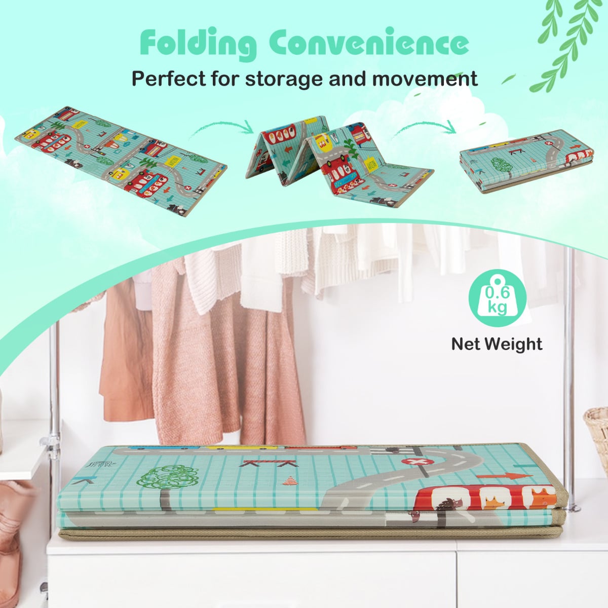 Foldable Baby Play Mat - 178 x 148 cm