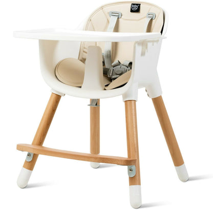 Dual Wooden Convertible Baby & Toddler High Chair
