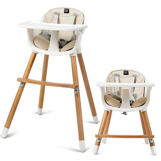 Dual Wooden Convertible Baby & Toddler High Chair